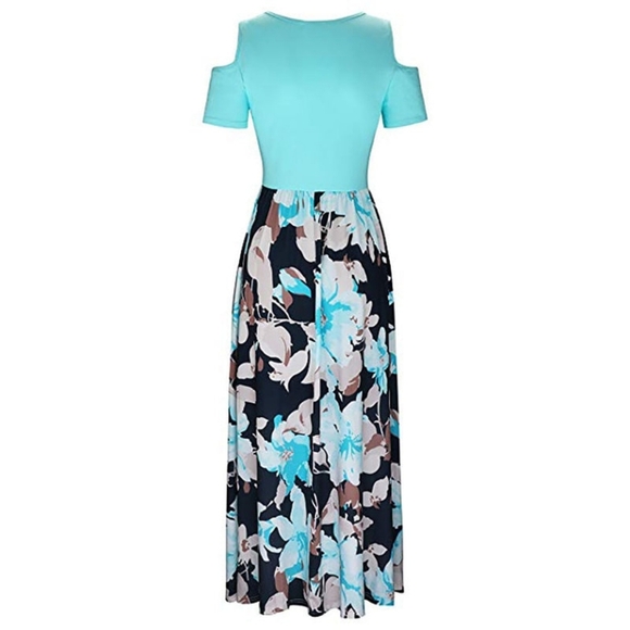Styleword-BOHO FLORAL PRINT MAXI DRESS - Picture 3 of 5
